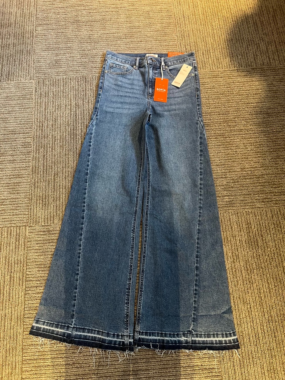 Wide-Leg High-Rise Women's Jeans in Blue